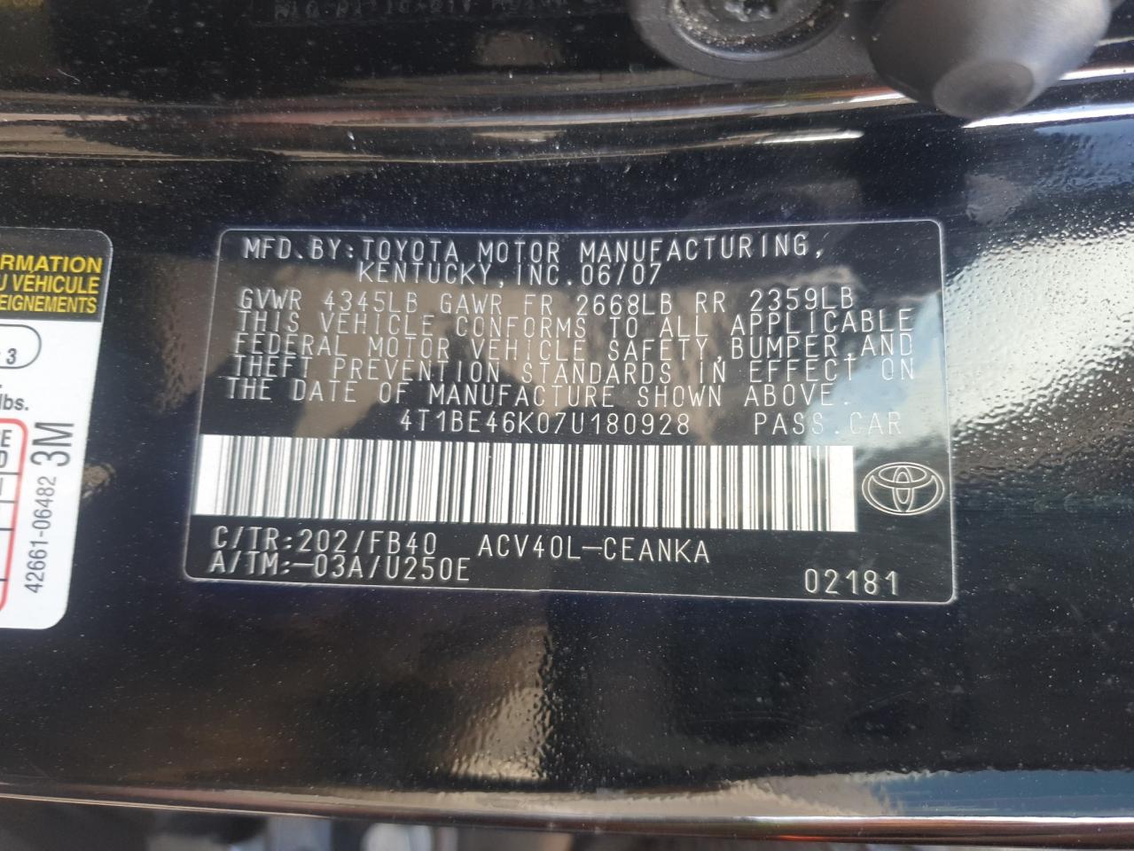 Toyota Camry Ce Image 3