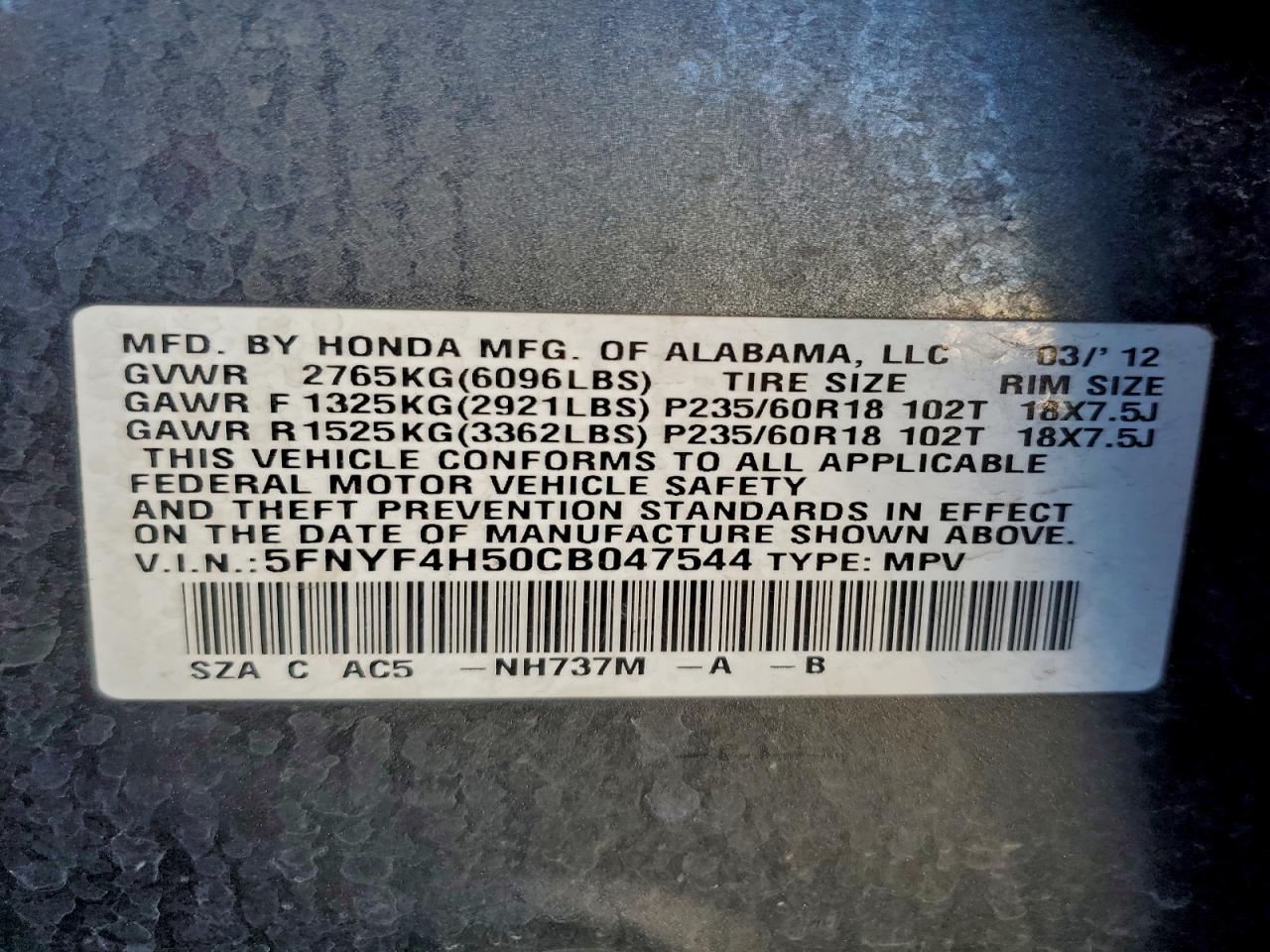 Honda Pilot Exl Image 14