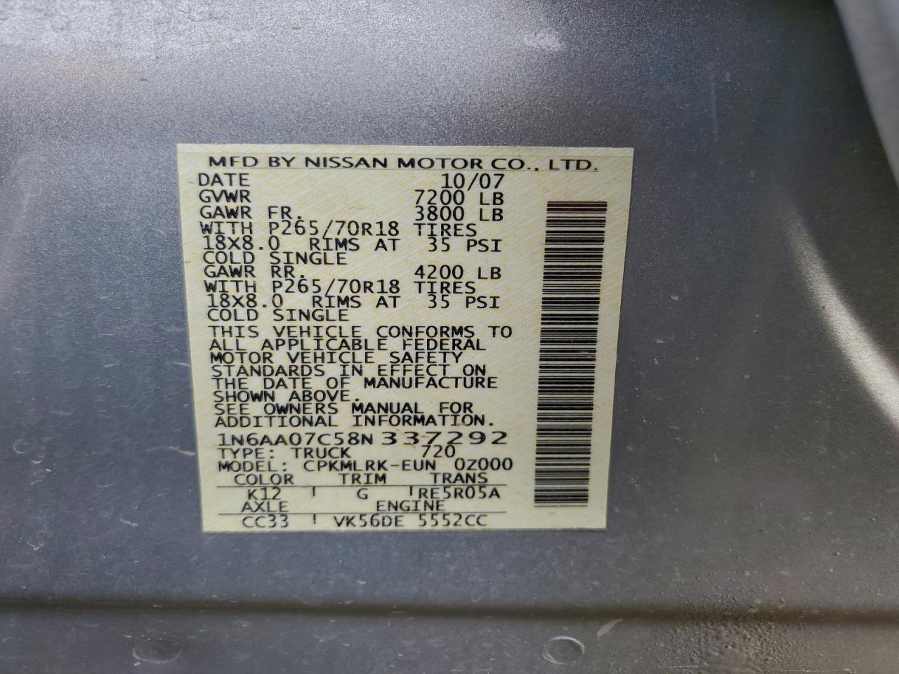 Nissan Titan Xe Image 11