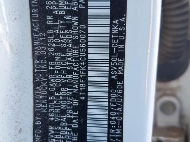 Toyota Camry Base Image 9