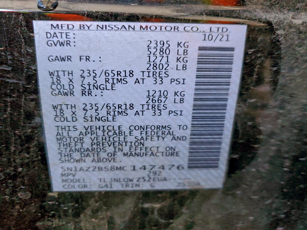 Nissan Murano Sv Image 8