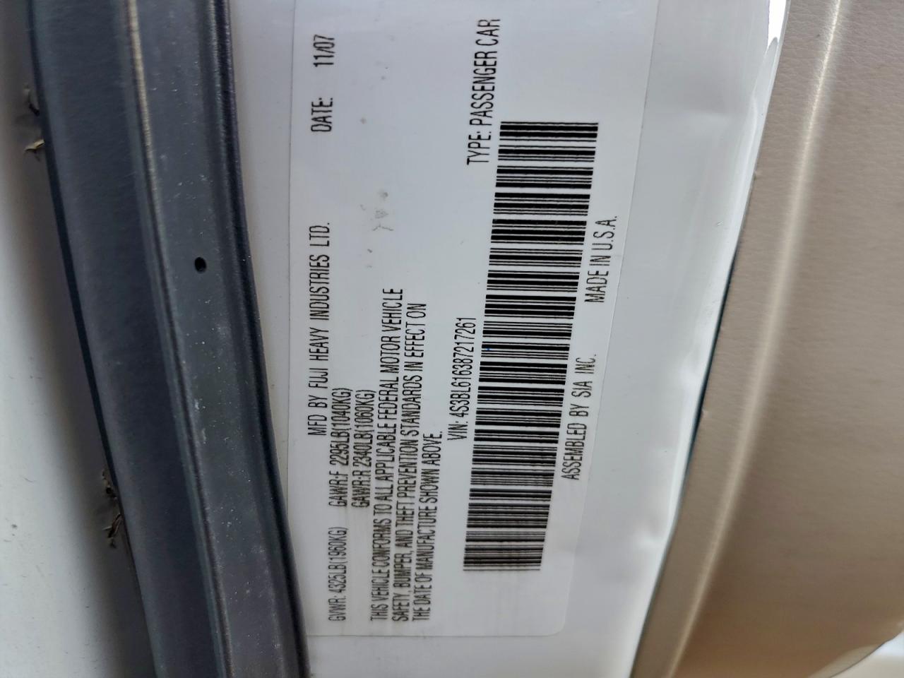 Subaru Legacy 2.5i Image 11