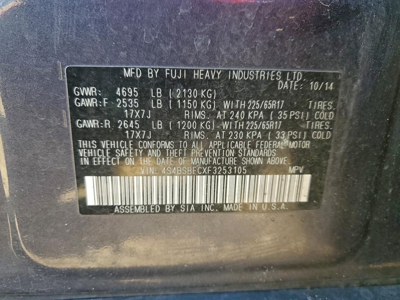 Subaru Outback 2.5i Premium Image 6